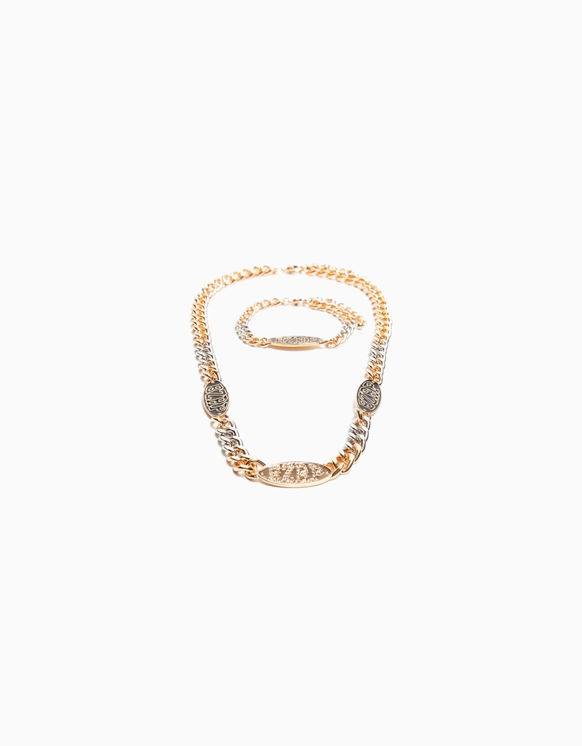 Colar e pulseira BERSHKA ft. BIZARRAP