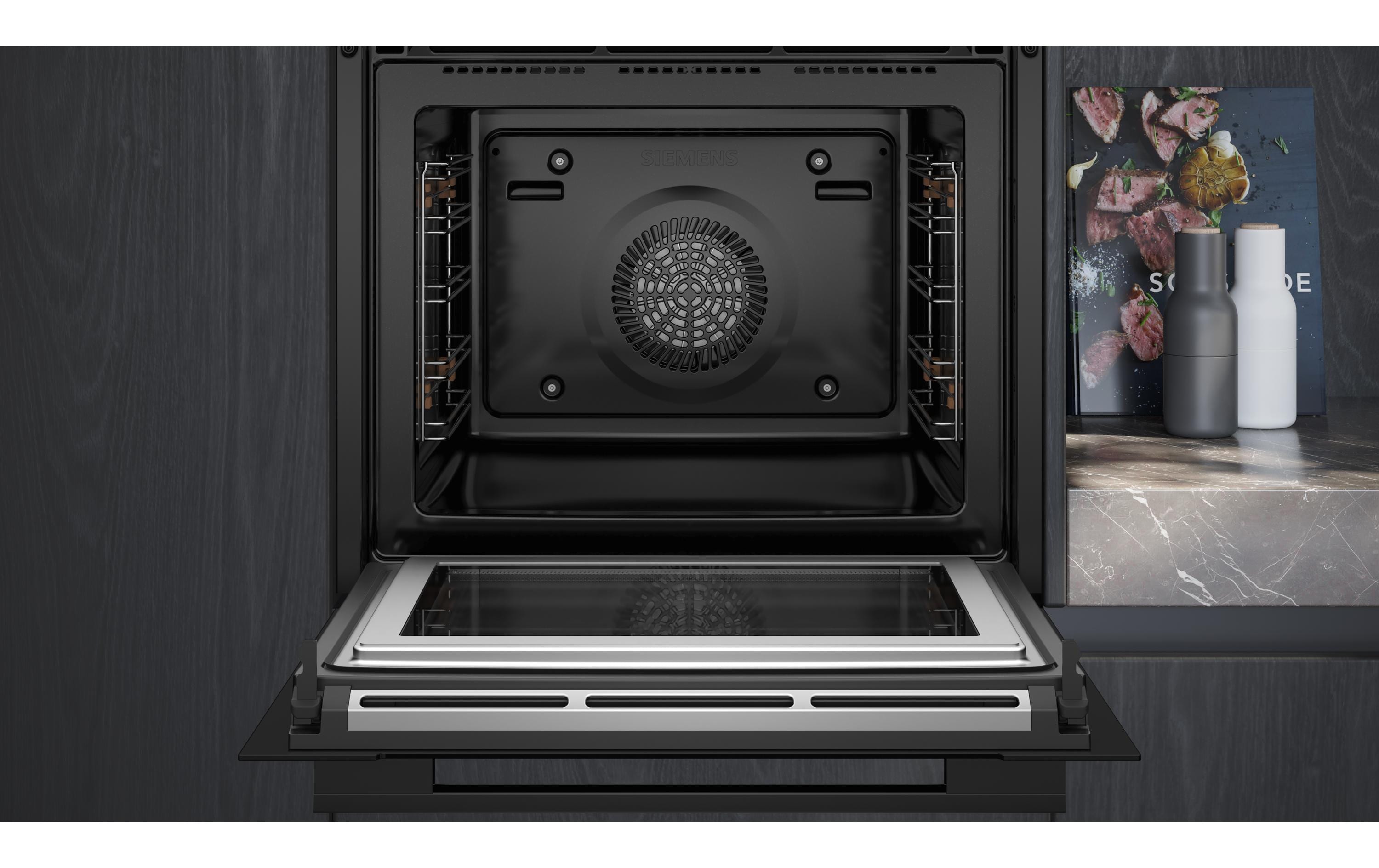 Einbaubackofen mit Mikrowelle iQ700 HM776G1B1C Schwarz<br>Einbau-Kompaktbackofen