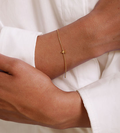 Design Letters Armband - V - 18 Karat vergoldet