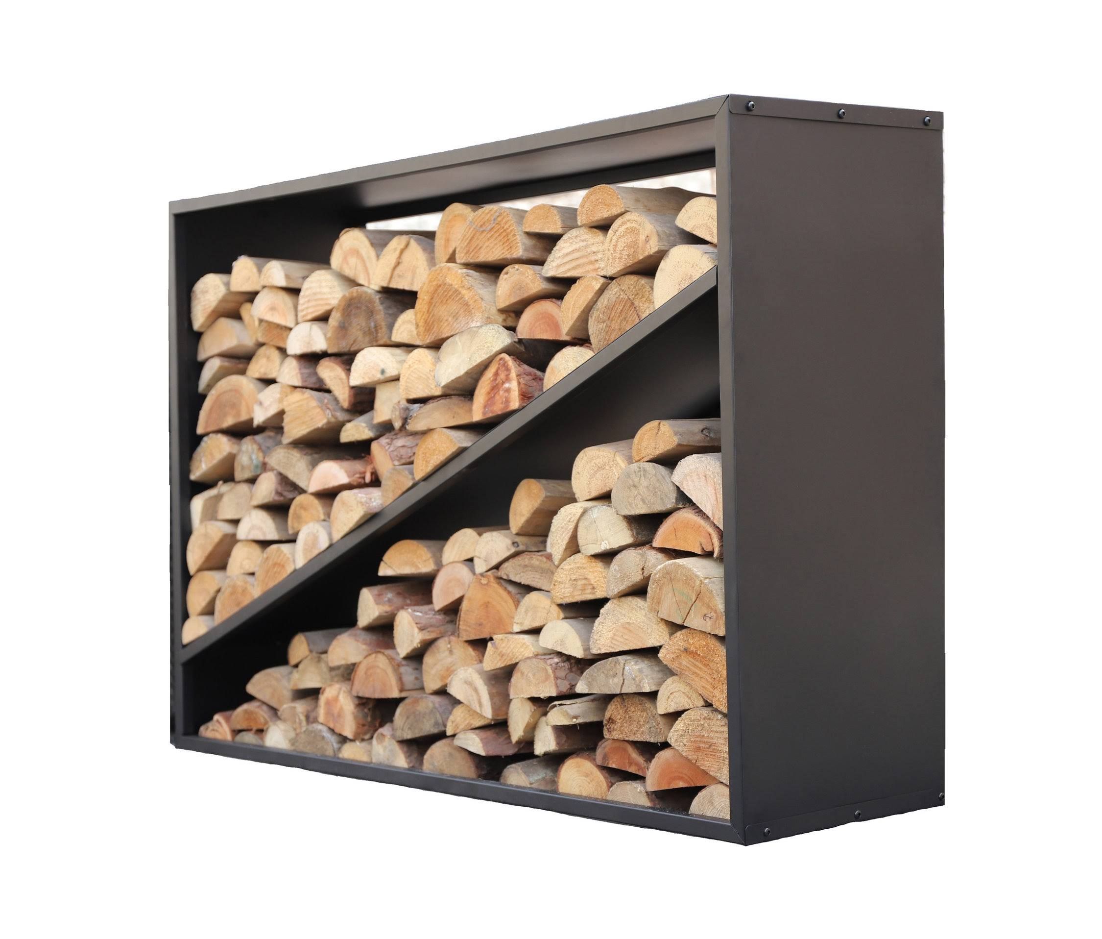 Westmann Kaminholzregal 115 cm x 35 cm x 80 cm Schwarz