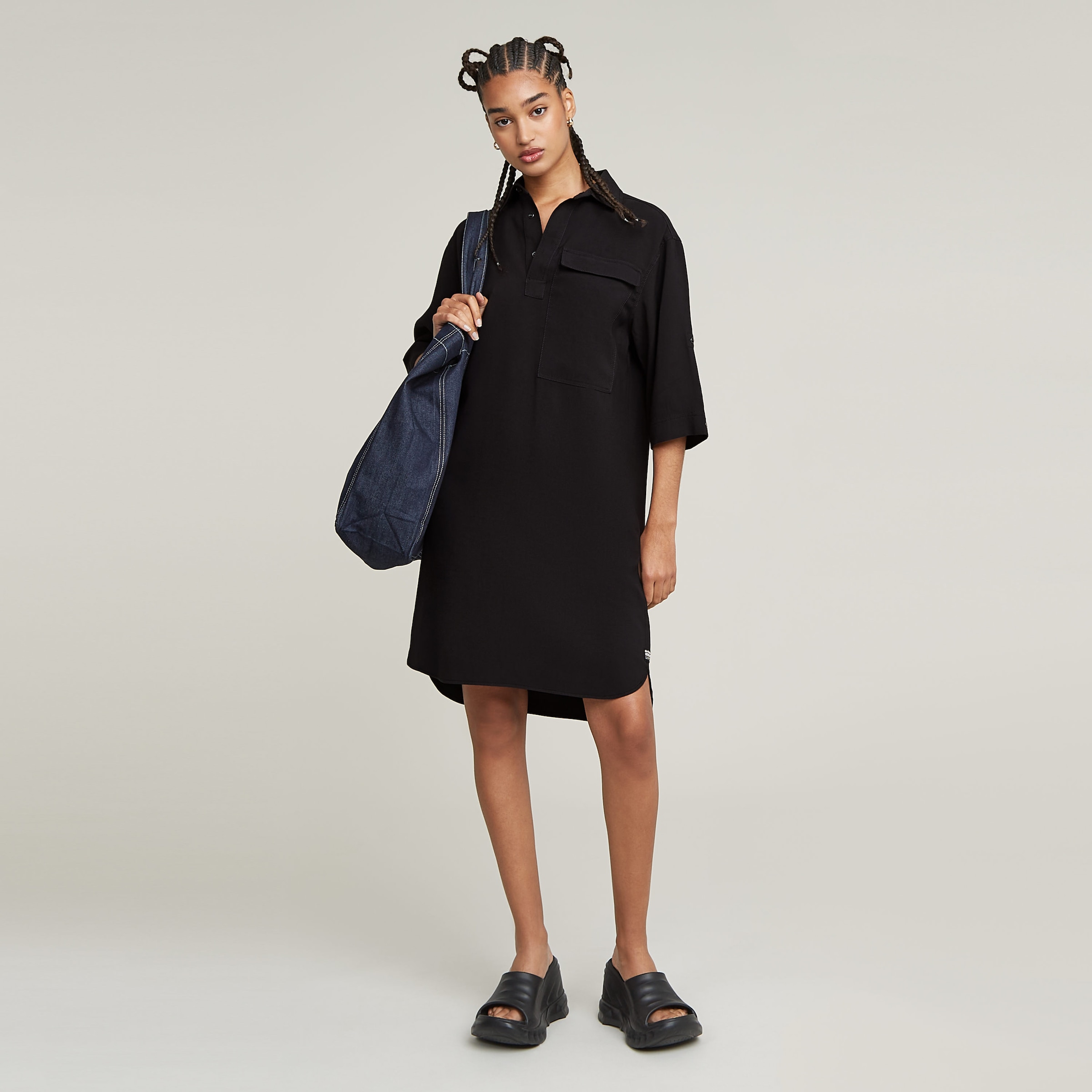 G-STAR Shirtkleid »Shirt Dress« Brusttasche mit krempelbaren Ärmeln