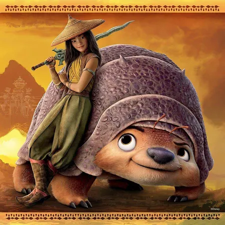 Ravensburger Puzzle - Raya & The Last Dragon, 3 x 49 Teile