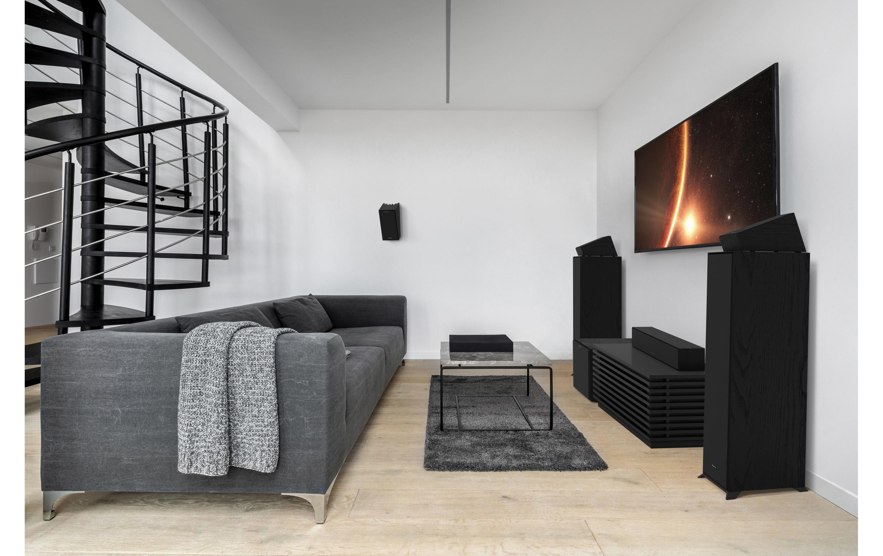 DolbyAtmos Regallautsprecher Paar R-40SA – Schwarz<br>«Dolby Atmos»-Surround-Sound-Lautsprecher für einen immersiven Klang