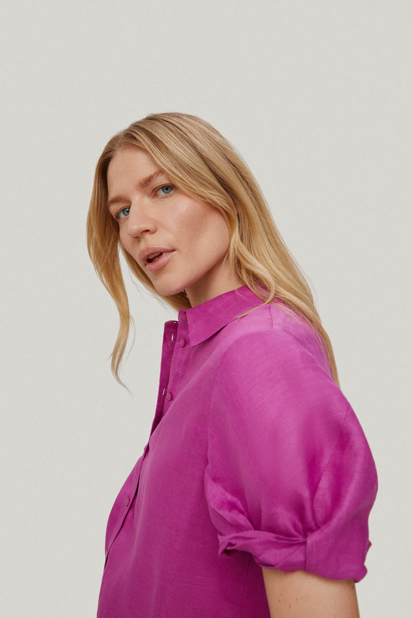 Blusa com detalhe de punho - Rosa