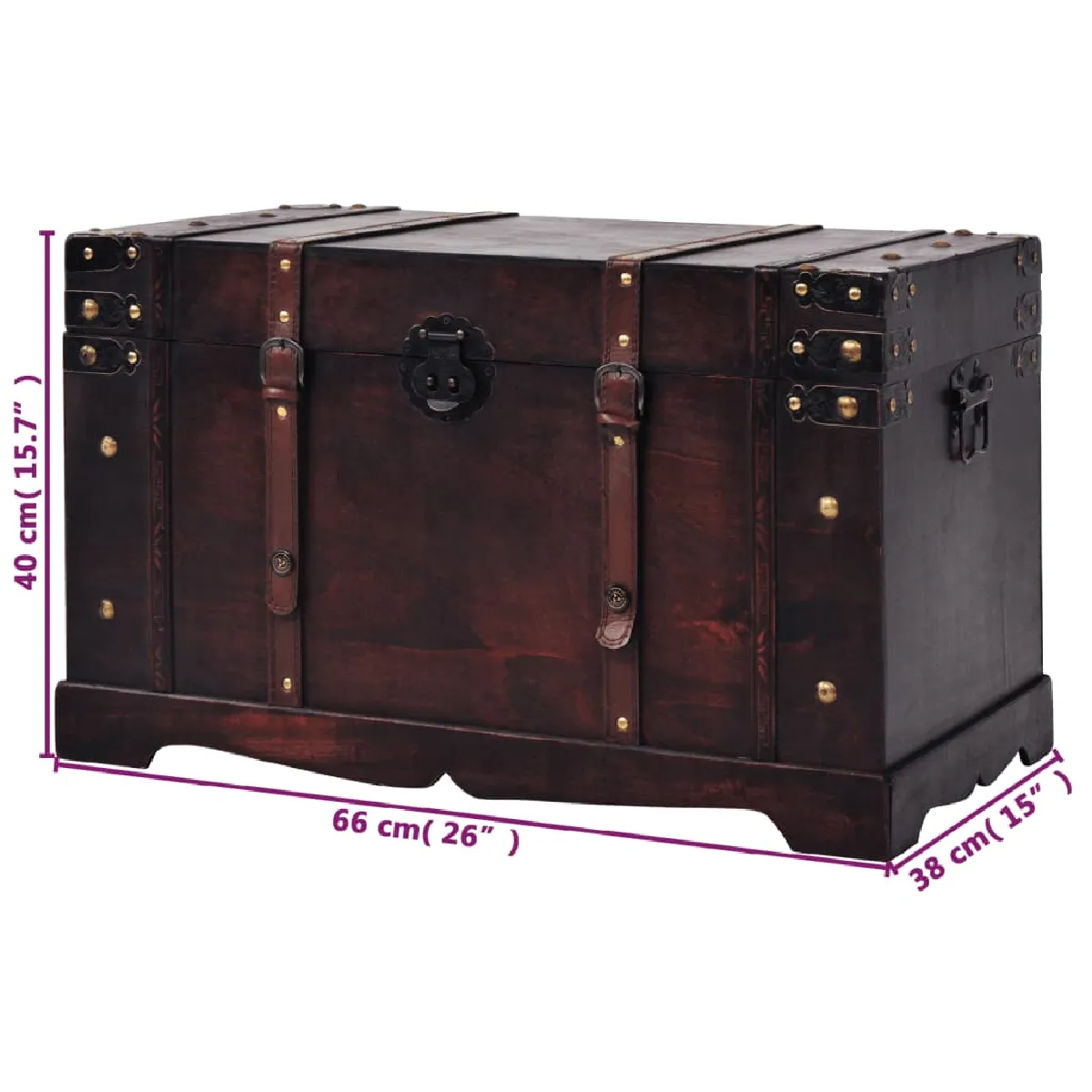 VidaXL Coffre vintage - Marron