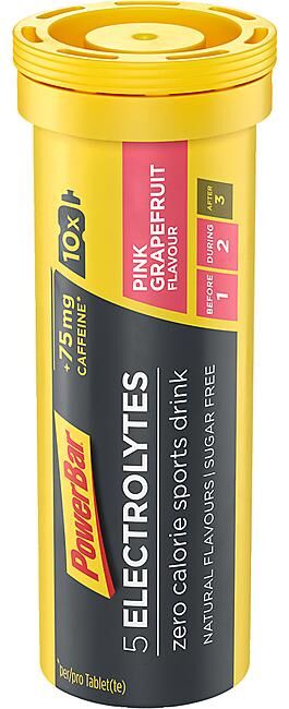 POWERBAR - BOISSON 5 ELECTROLYTES PAMPLEMOUSSE ROSE+ CAFEINE