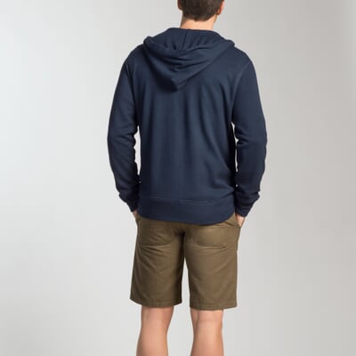 Frottee-Kapuzenjacke Herren, Blau