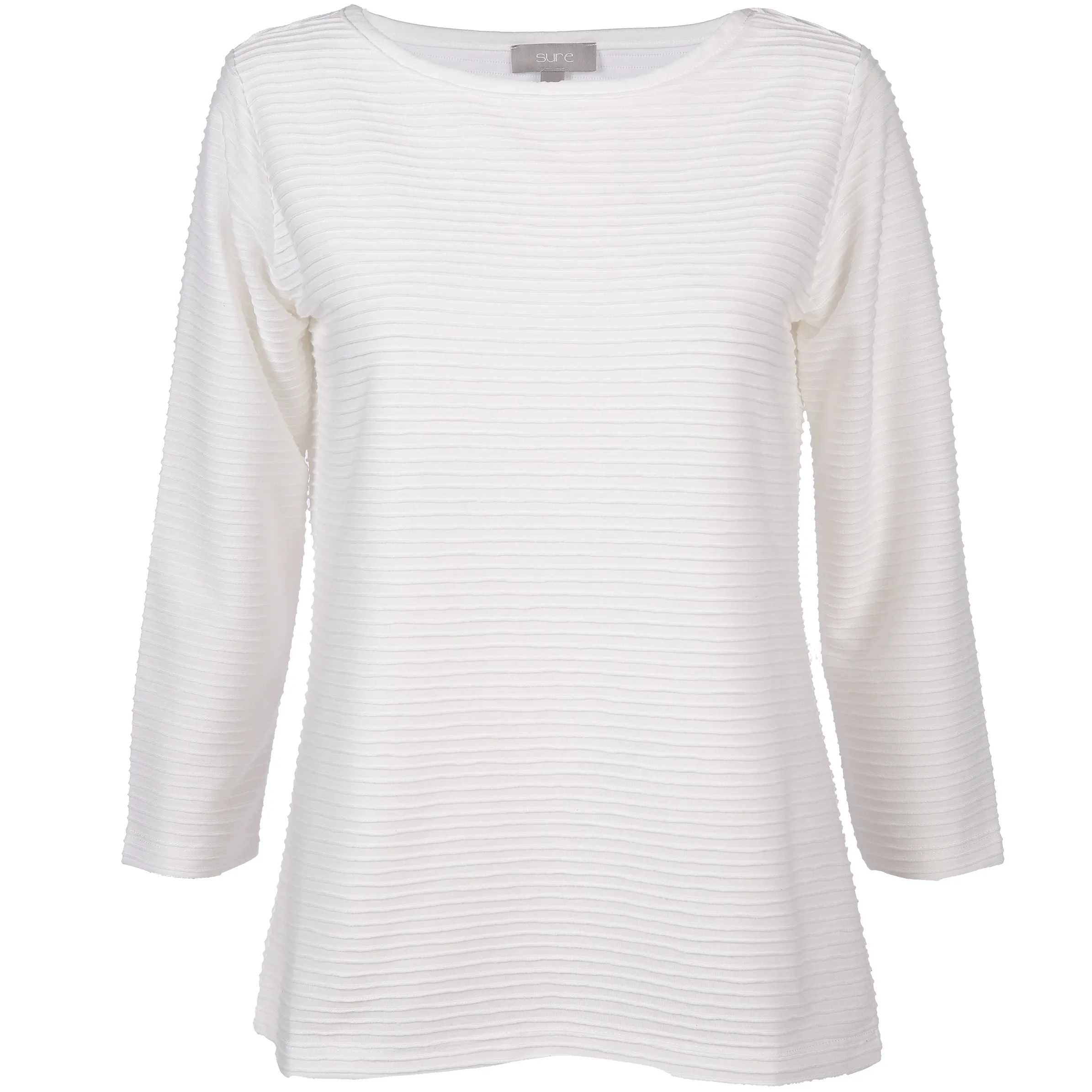 Damen Shirt in Ottoman Rib mit 3/4 Arm