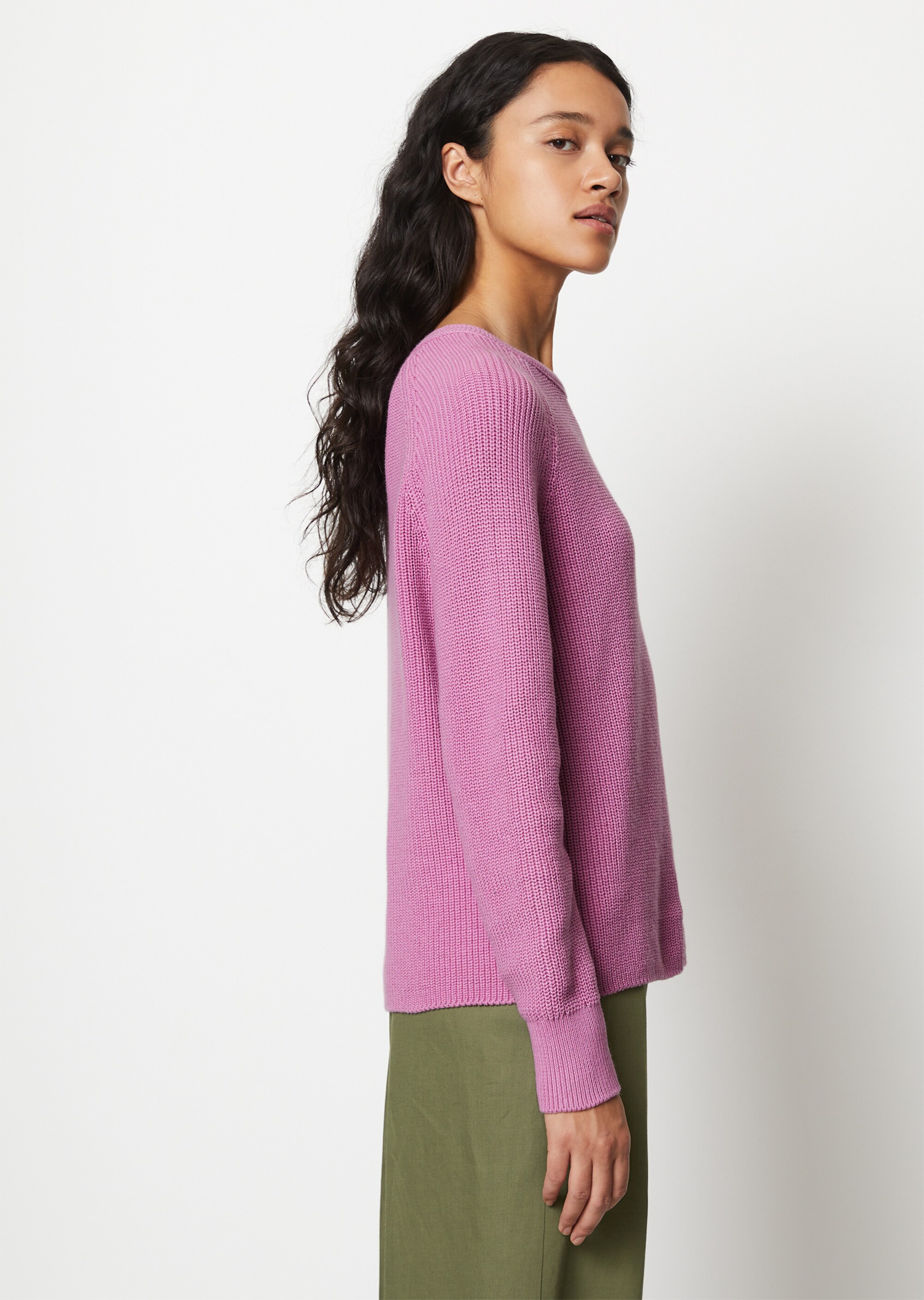 Strickpullover cropped aus Heavy-Weight-Organic-Cotton
