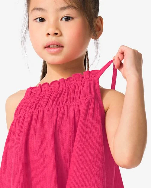 haut enfant tissu froissé rose