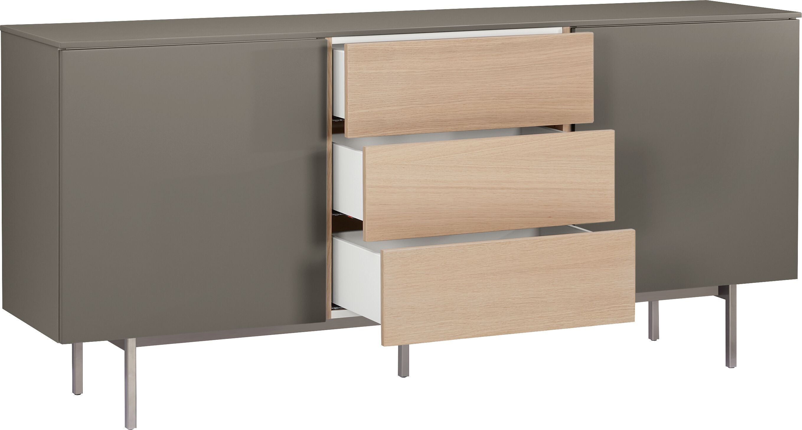 TILL Sideboard - Quarzgrau / B: 168.0 cm x T: 41.0 cm x H: 77.0 cm