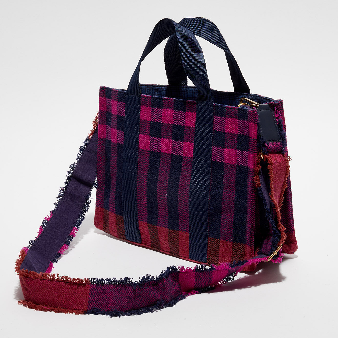 Inouitoosh Petit Sac Cabas 100% Laine Maud fuchsia - 33x24x12 cm