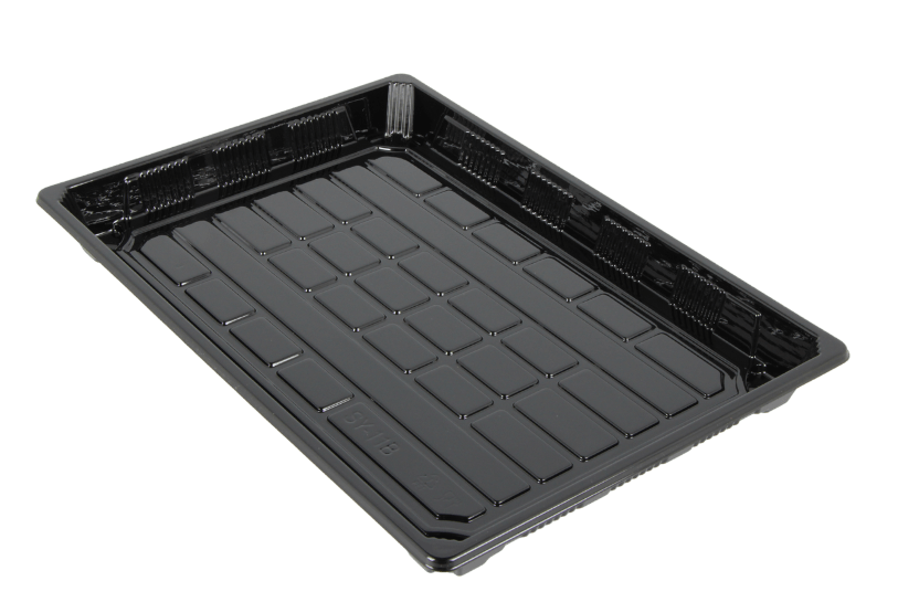 Sushi tray SY-11 + deksel 256x185x20mm Zwart