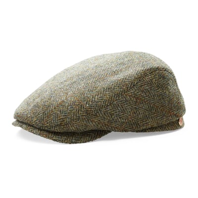 Herrenmütze Harris-Tweed, Braunmelange