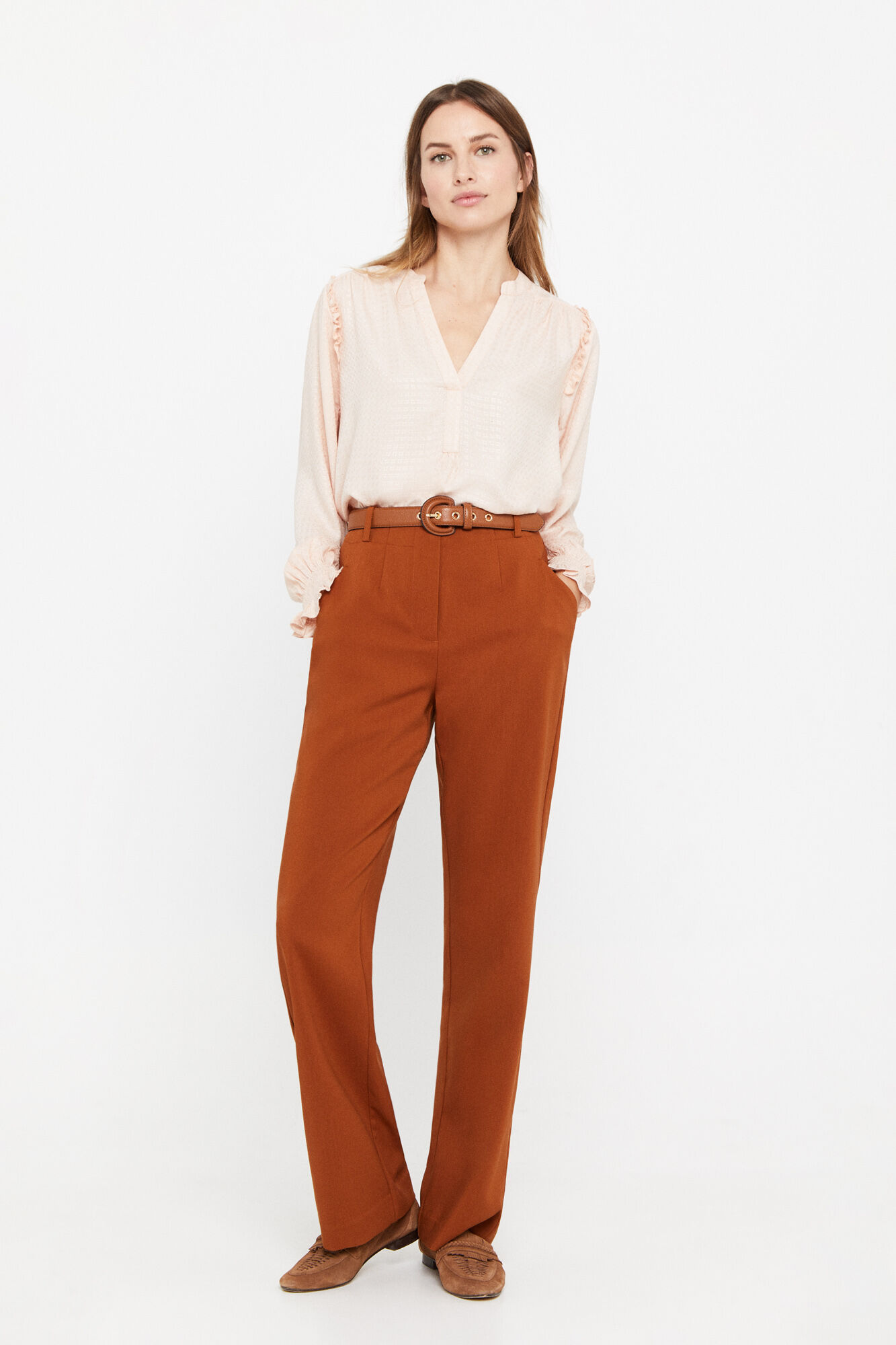 Blusa de malha jacquard - Rosa