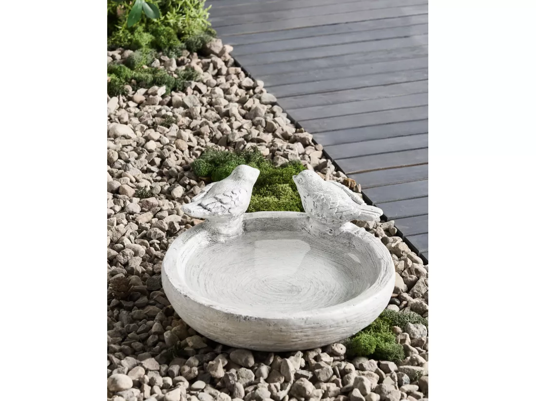 Mangeoire pour oiseaux gris clair MAMOU