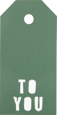 Manillamærker - To You - Str. 5X10 CM - 300 G - Grøn - 15 Stk
