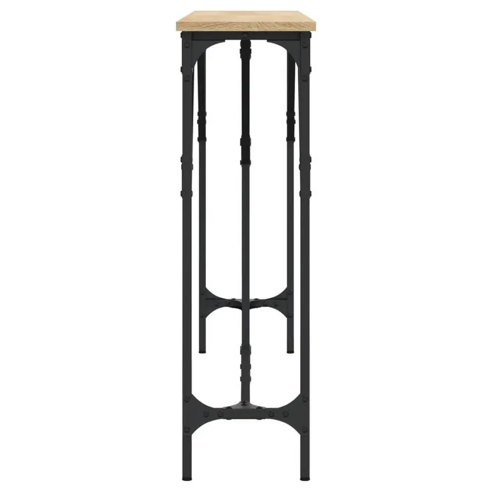 vidaXL - Consoletafel - Sonoma eiken - Bewerkt hout - 140x23x75 cm