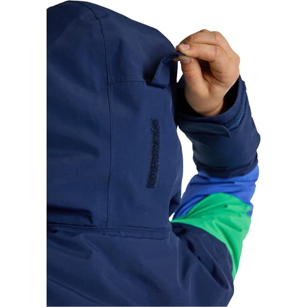 Veste snowboard BURTON BOYS' SYMBOL 2L JACKET DRESS DRESS BLUE/GALAXY GREEN/AMPARO BLUE