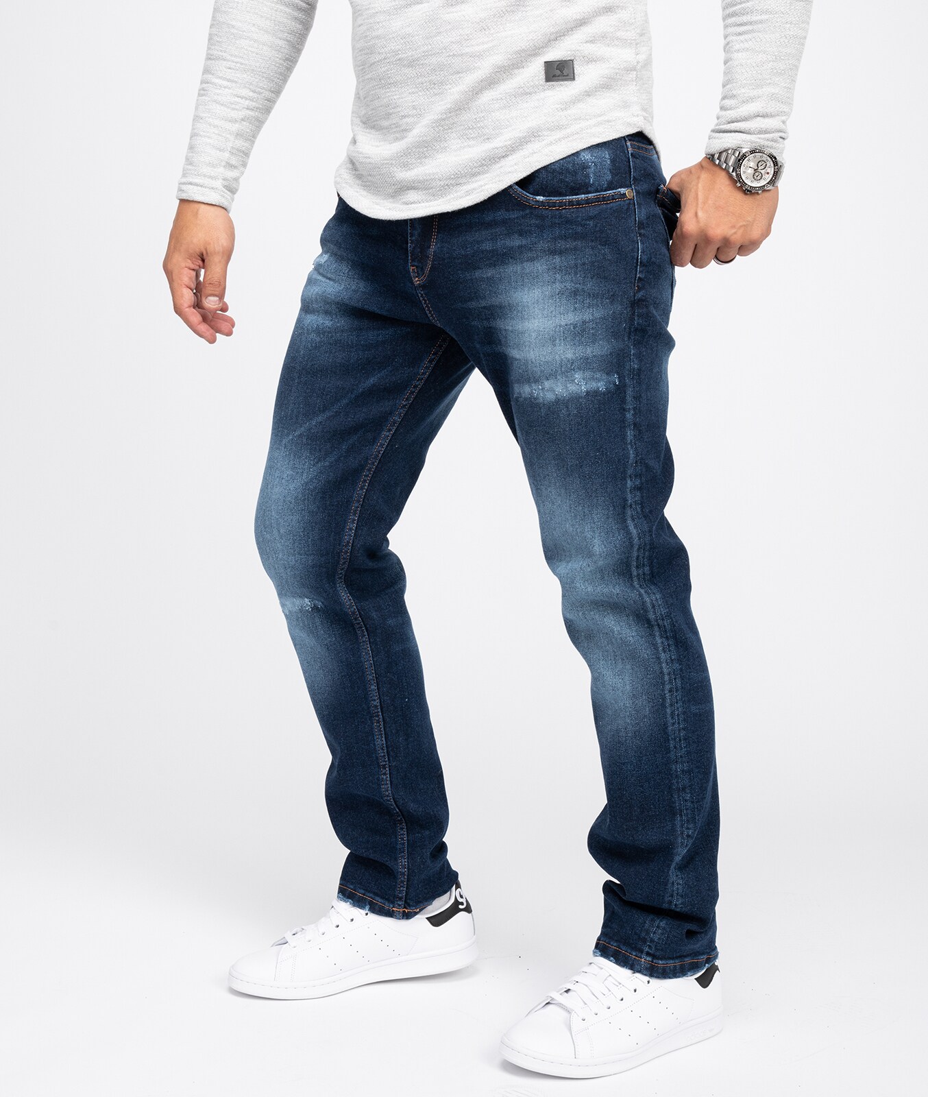 Rock Creek Jeans Regular Fit Used-Look
