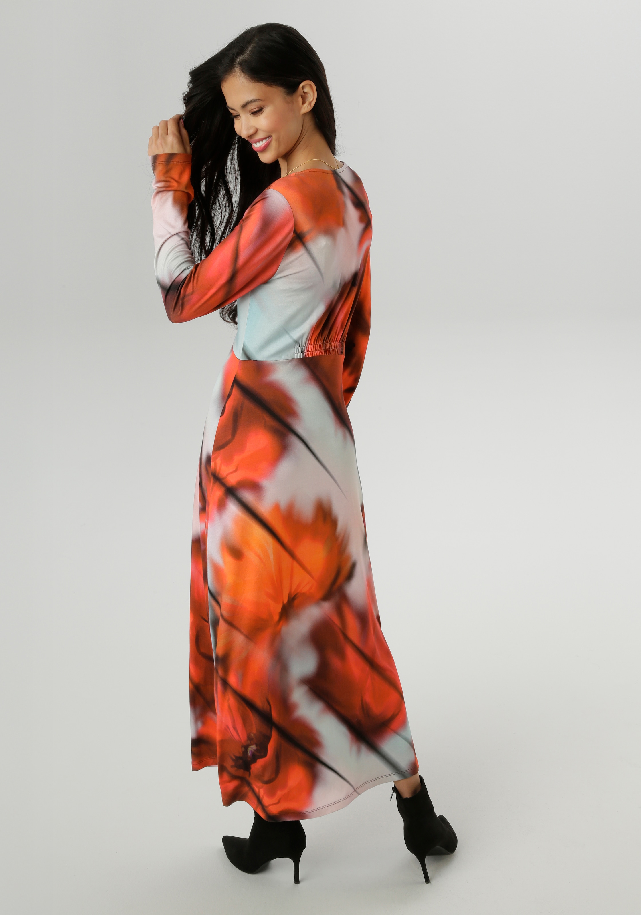 Aniston SELECTED Midikleid mit Smok-Details - NEUE KOLLEKTION