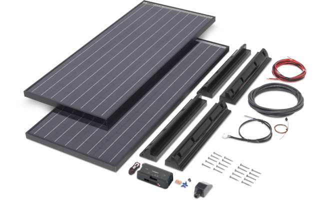 Büttner Elektronik Solar-Komplettanlage Power Blackline Solar Kit