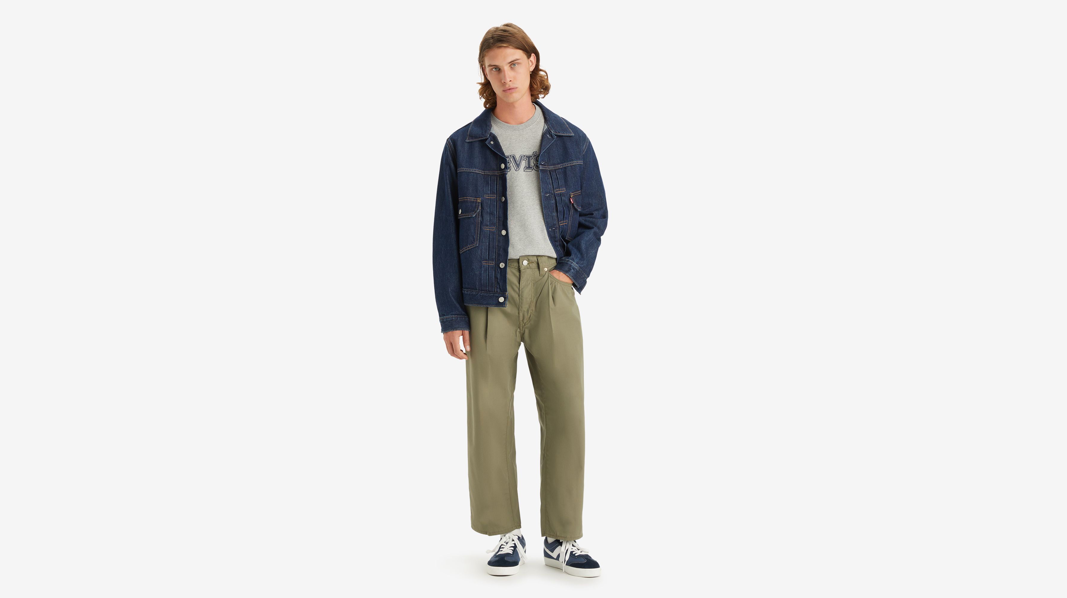 Pantalon crop à pinces 568™ Stay Loose Lightweight - Smokey Olive Lightweight - Gris
