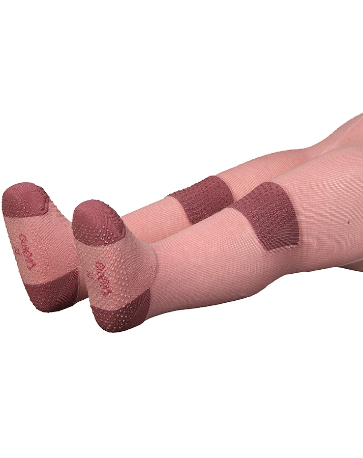 Krabbelstrumpfhose UNI mit ABS in altrosa