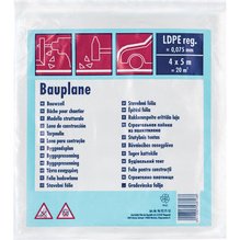 Bâche de chantier LDPE, 75 microns, 4 x 5m, noir