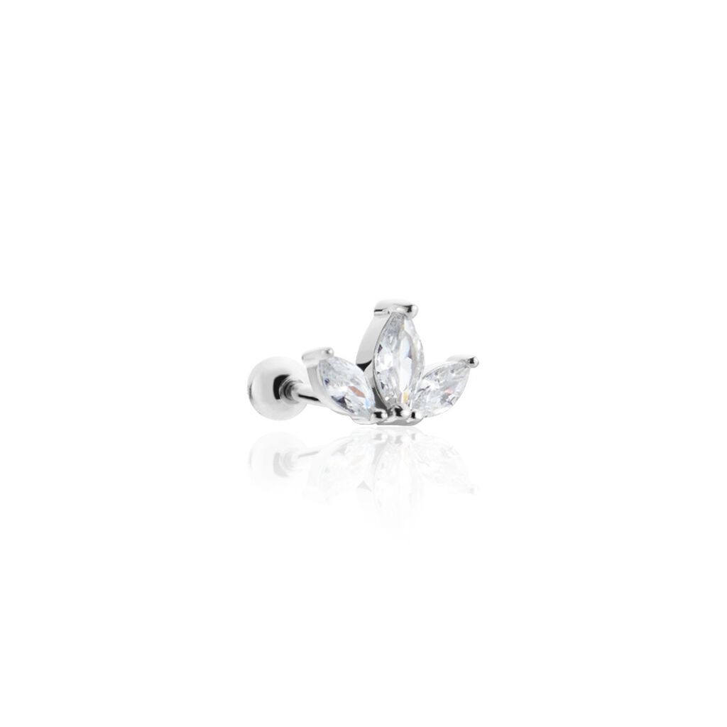 Piercing D'oreilles Unitaire Argent Père Oxydes De Zirconium