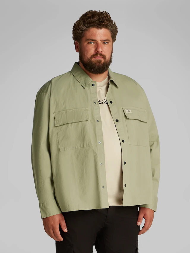 Calvin Klein Jeans Plus Langarmhemd »PLUS CARGO OVERSHIRT«, in grossen Grössen
