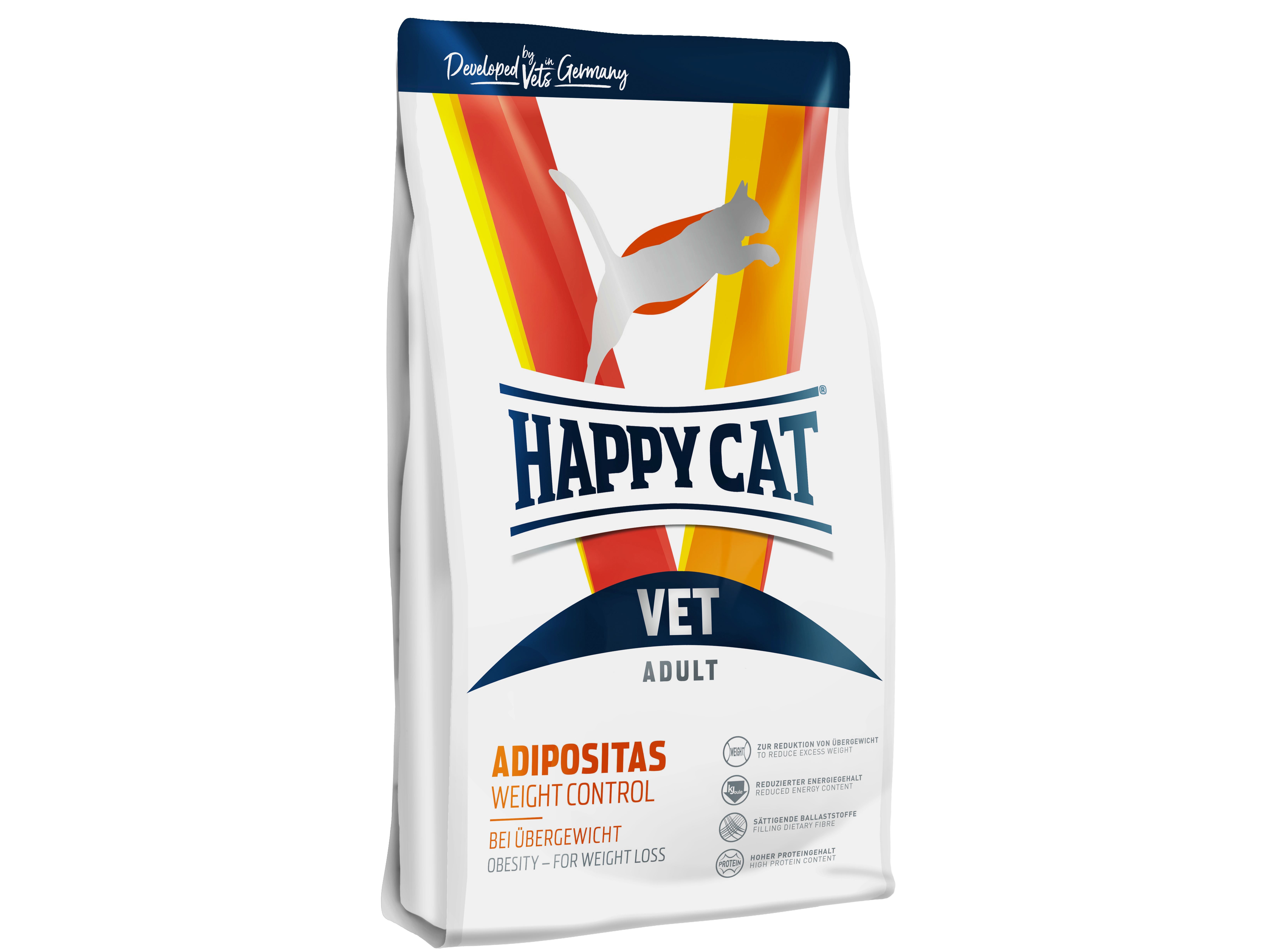 RAÇÃO VETERINÁRIA HAPPY CAT GATO ADIPOSITAS 1KG