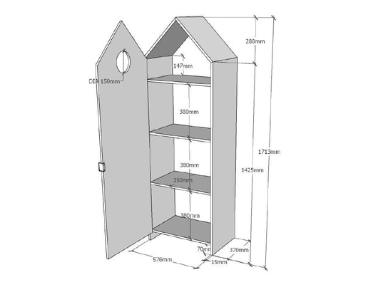 VIPACK - Armoire enfant Casami armoire 1 porte blanc + armoire ouverte + armoire 1 p...