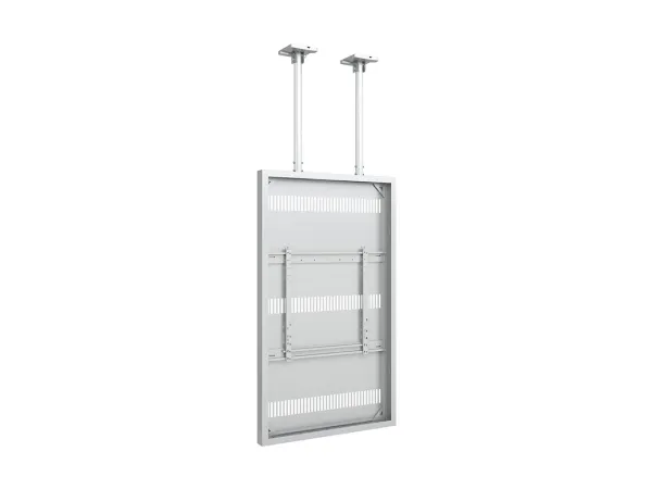 Multibrackets M Pro Series - Indelukke (fast arm, bagplade, 2 loftspladedækker, adapter, etui, 2 pæle (80 cm), 2 interne pæleled) - for LCD display - large - stål - hvid - skærmstørrelse: 75