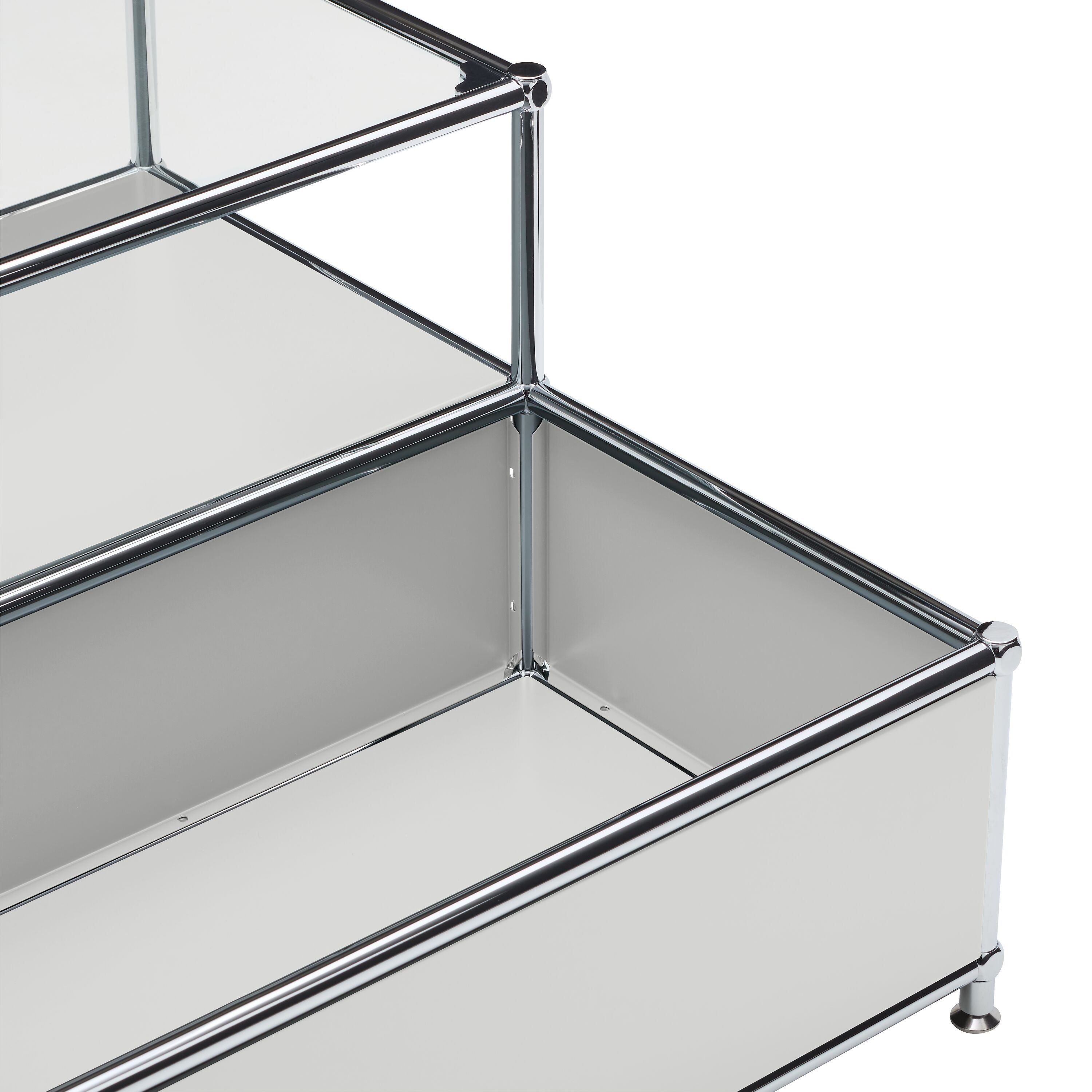 FLEXCUBE Salontisch - Hellgrau / B: 152.5 cm x T: 77.5 cm x H: 43.5 cm