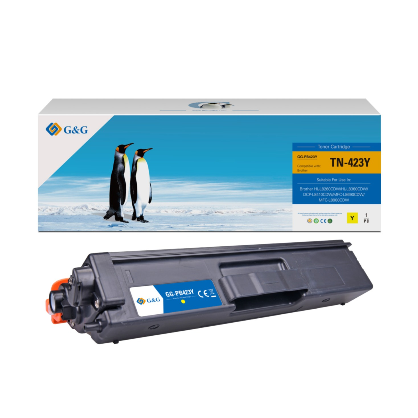 Ersetzt Brother TN-423Y Laser Toner Drucker Printer Tonerpatrone (4000 Seiten) - Gelb