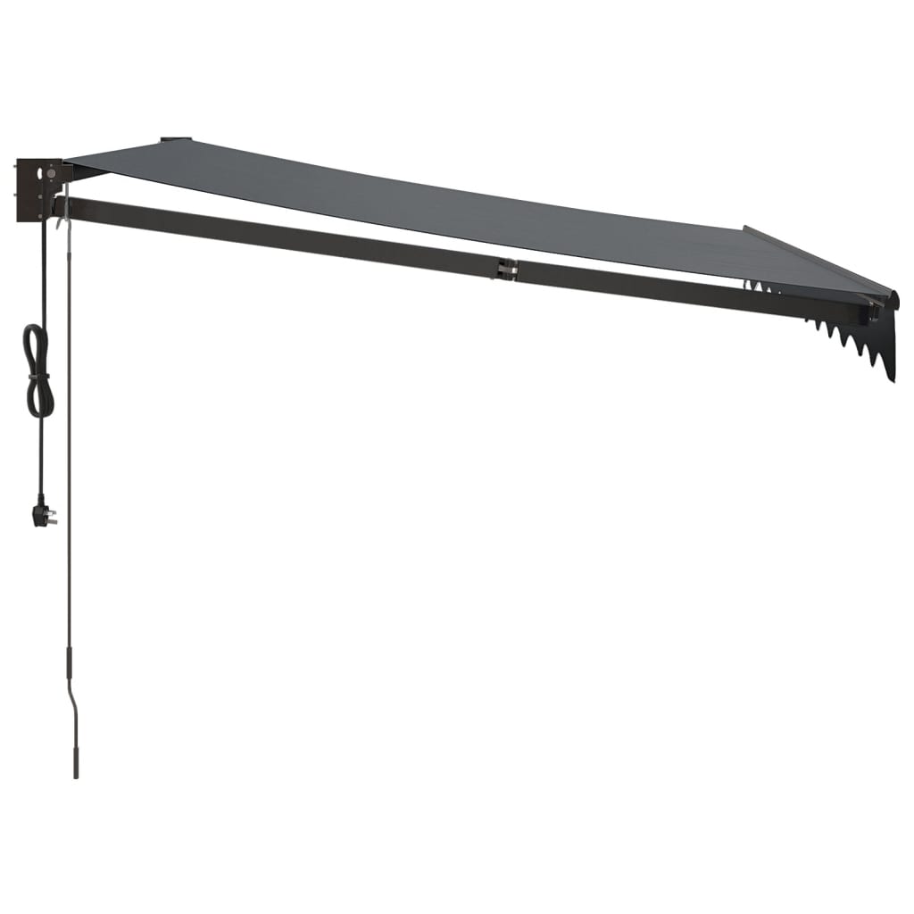 Auvent rétractable automatique anthracite 3,5x2,5 m