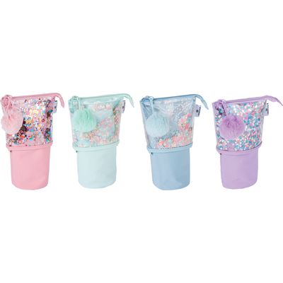 Trousse rétractable Confettis - 1 compartiment - différents modèles disponibles - Oberthur