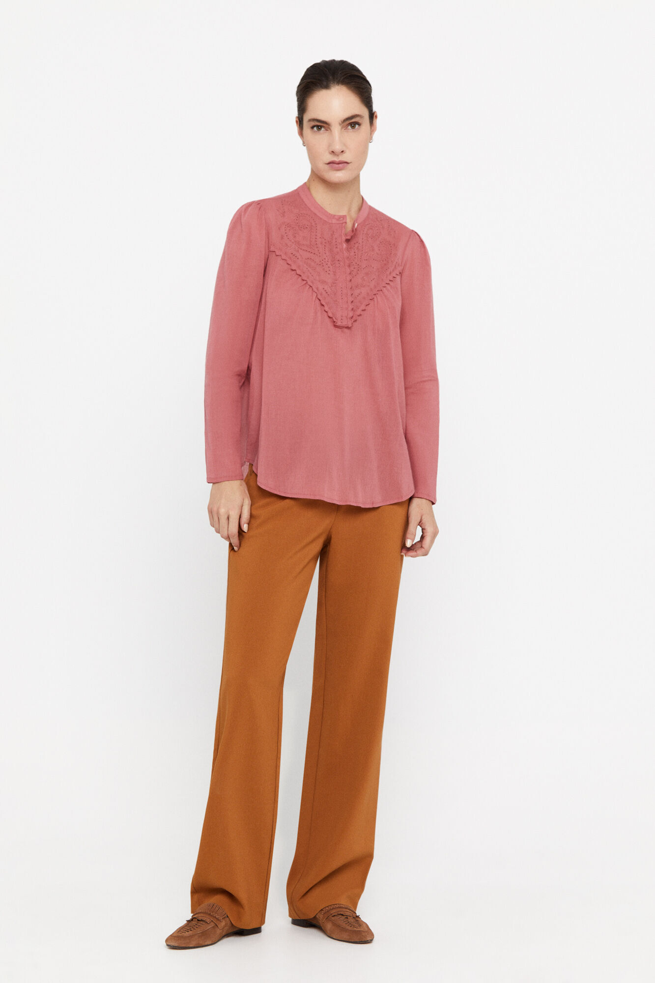 Blusa algodón fluído - Rosa