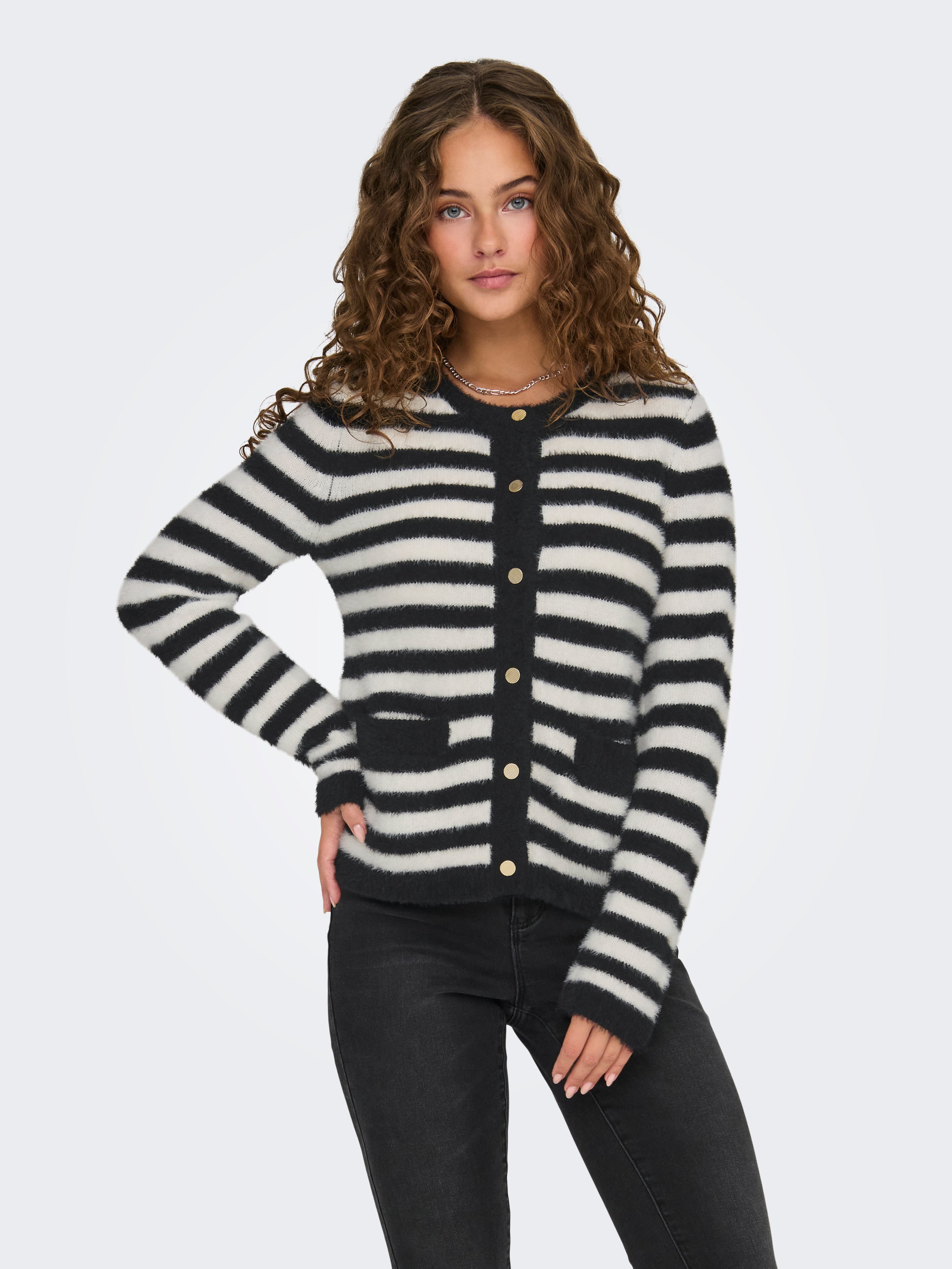 ONLCASSA Strickjacke Black
