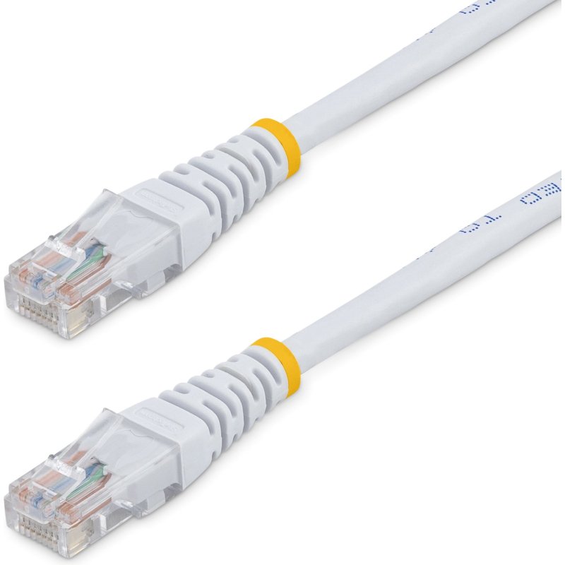 StarTech.com Câble patch UTP Cat5e de 15 m avec RJ45 moulé blanc - Cordon de connexion de 15 m