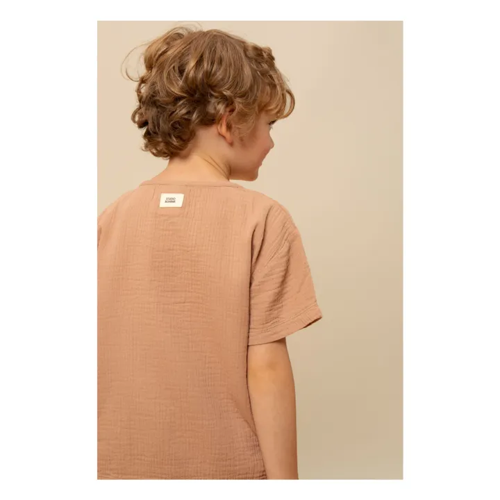 Studio Bohème T-shirt Orso Gaze de Coton | Vieux Rose