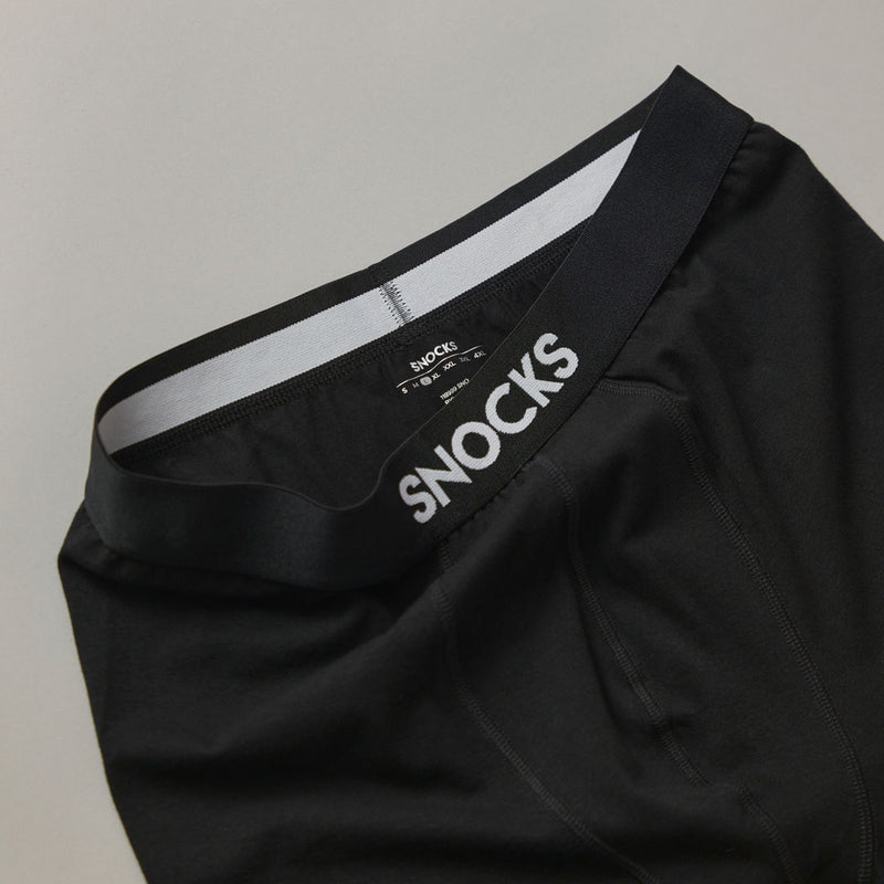 Lange Boxershorts aus Bio-Baumwolle Schwarz