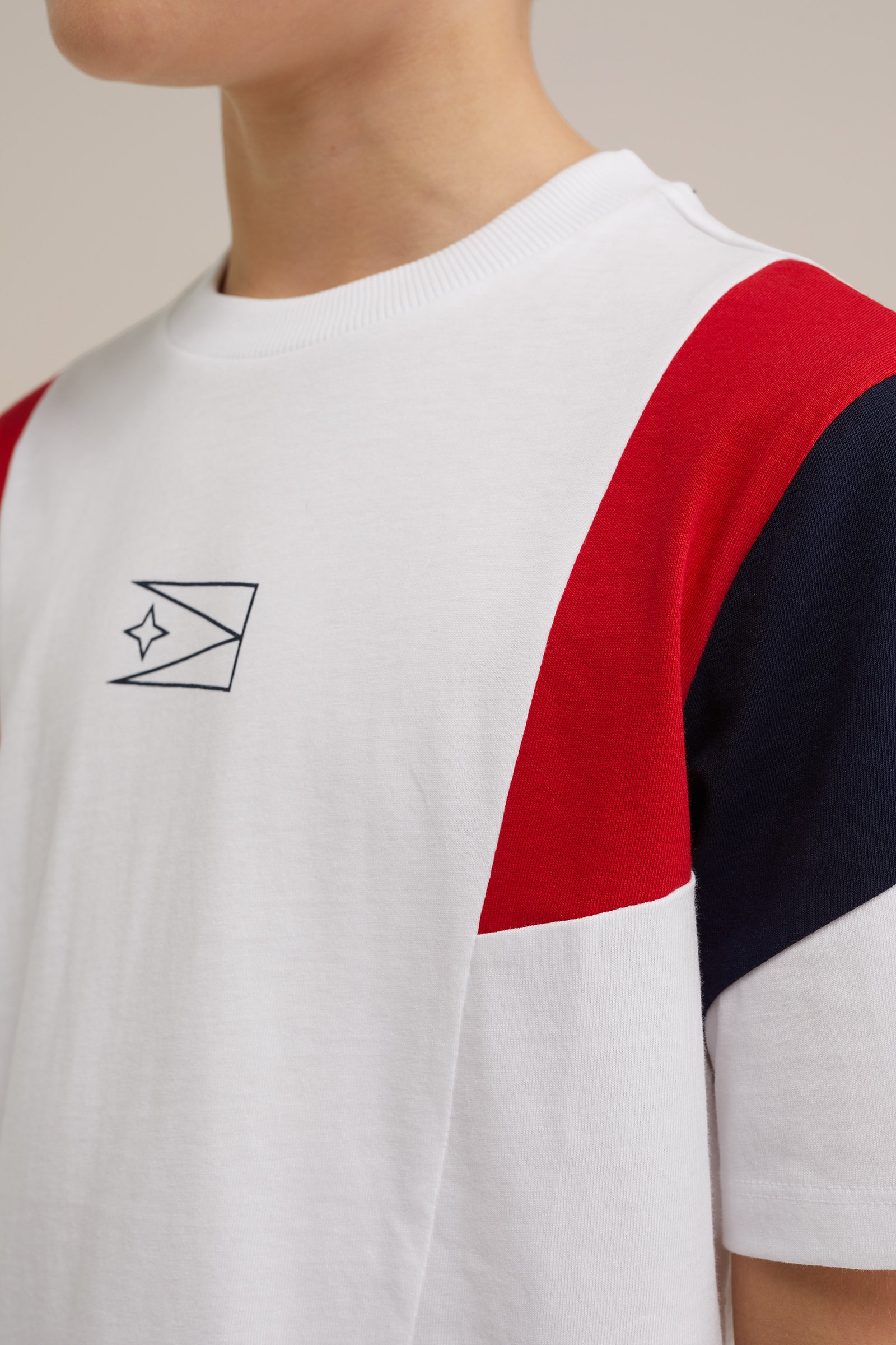 Jongens T-shirt met colourblock WE Fashion Wit
