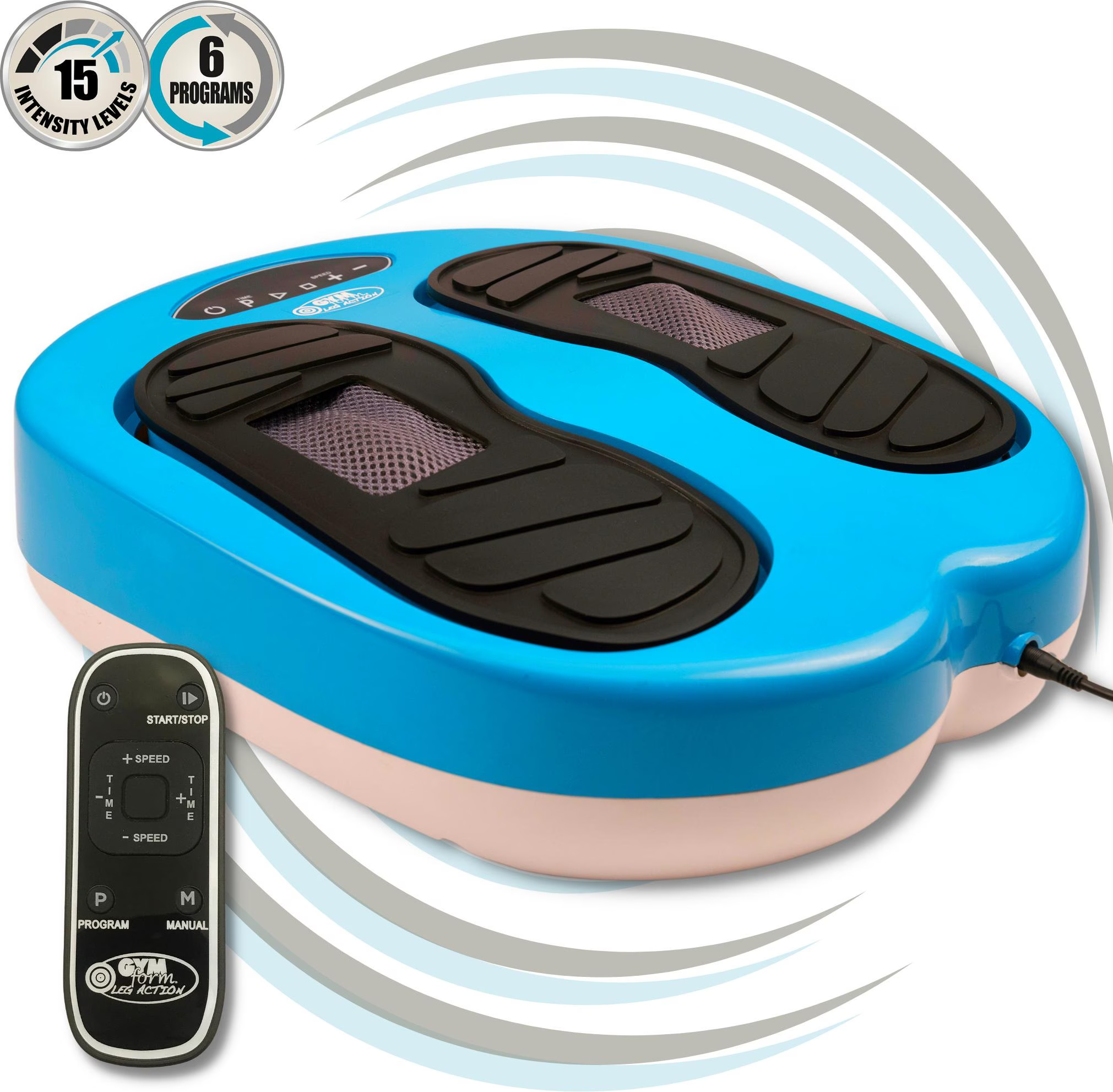 Leg Action Fuss Massagegerät Shiatsu Vibrationsplatte für Füsse / Beine - Blau