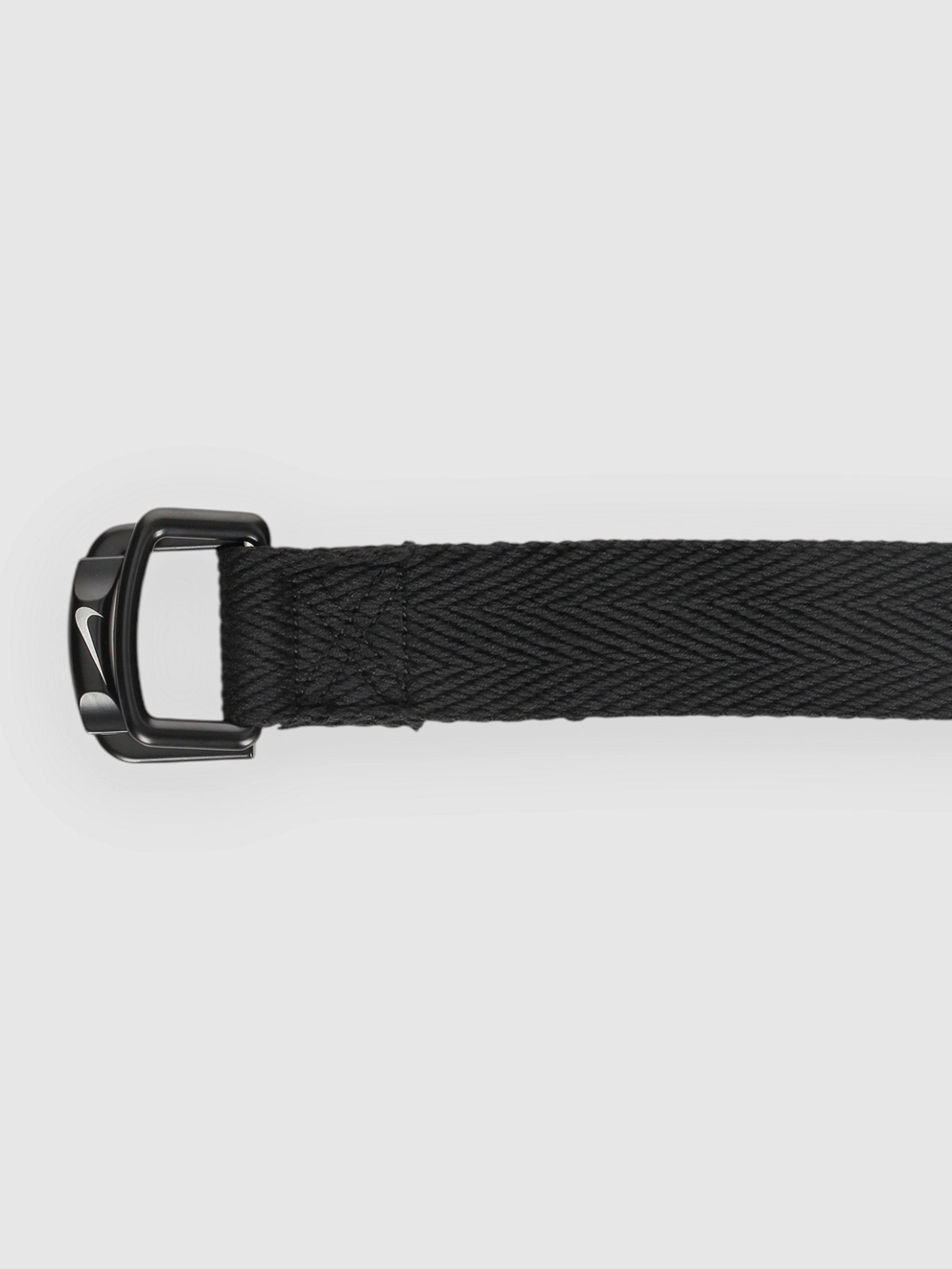 Nike D-Ring Heringbone Web Elongated Tail Belt black/matte black