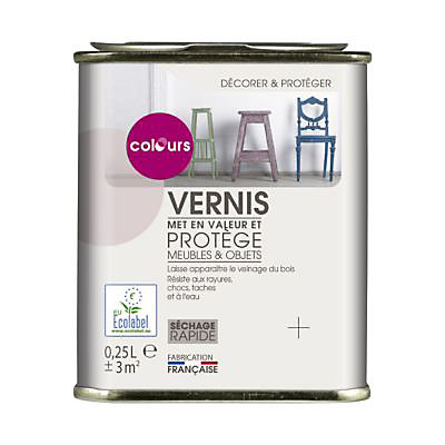 Vernis meubles et objets chêne foncé brillant 250ml