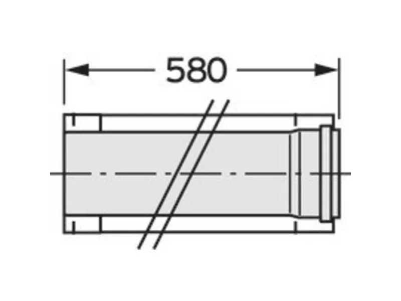 Vaillant 20095577 Monteringsrør (Ø x L) 225 mm x 500.00 mm