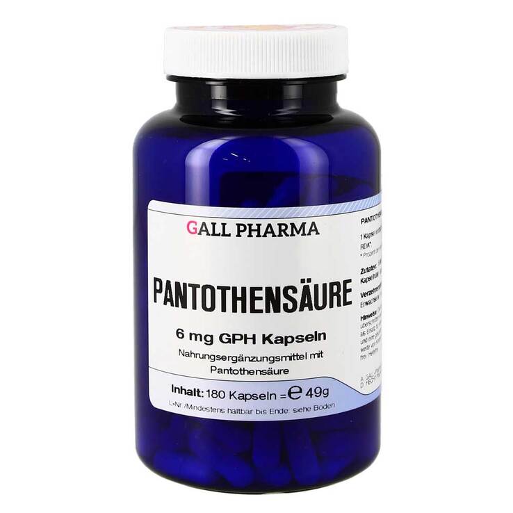 Pantothensäure 6 mg GPH Kapseln, 180 St