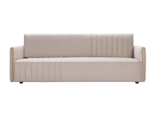 Canapé 3 places en velours PRISME - Beige